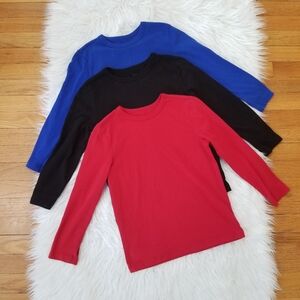 Wonder Nation Bundle 3 Tee Shirts Red, Black and Blue Size 8M Boys.....